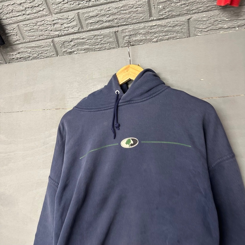 Mossy‎ Oak Navy Blue Graphic Logo Hoodie Sweatshirt Mens Size 2X